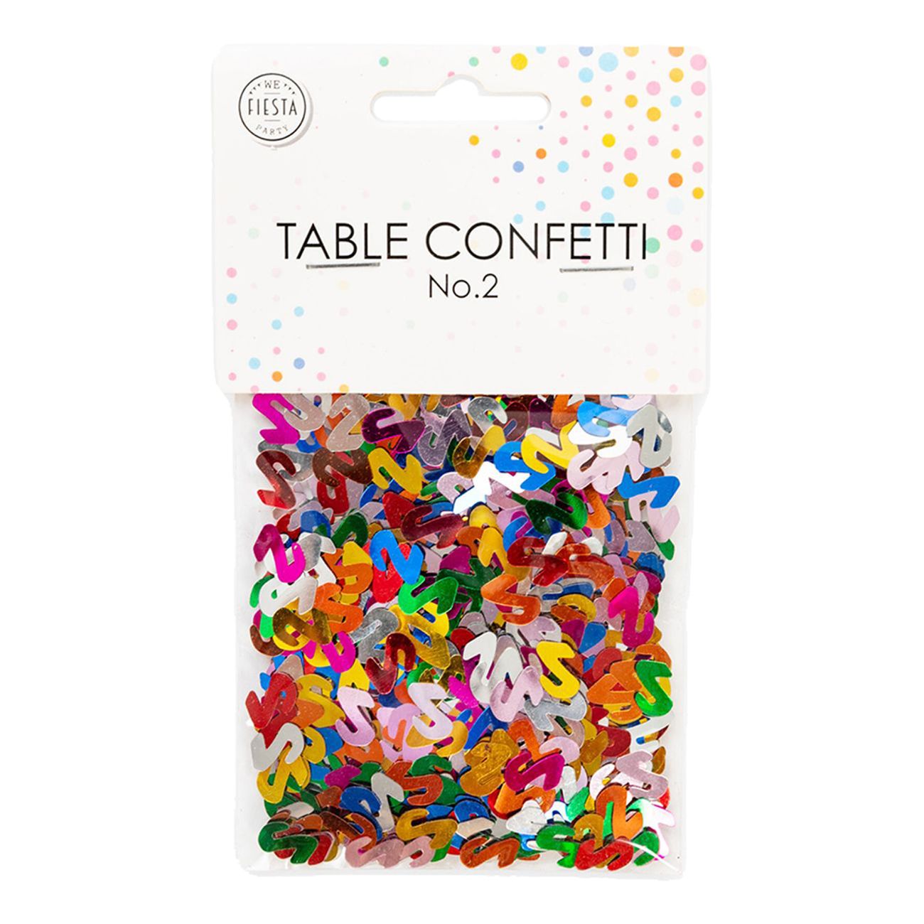 Bordskonfetti Siffra 2 Färgmix Metallic