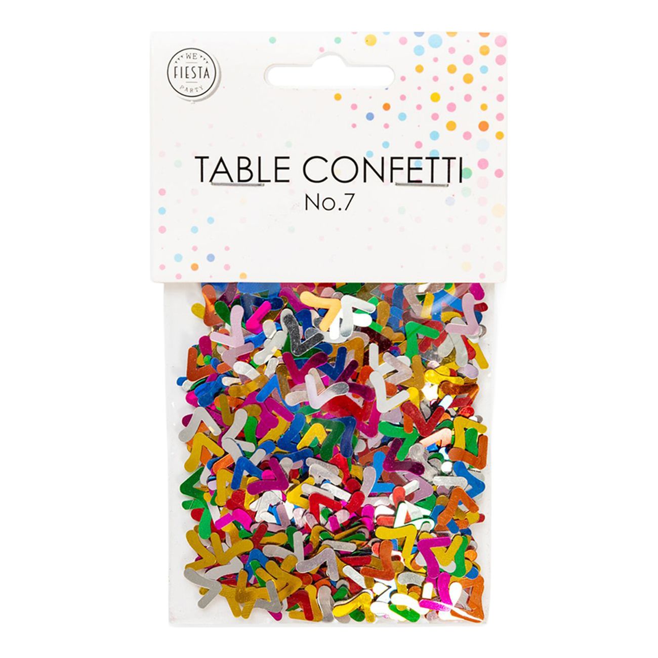 Bordskonfetti Siffra 7 Färgmix Metallic