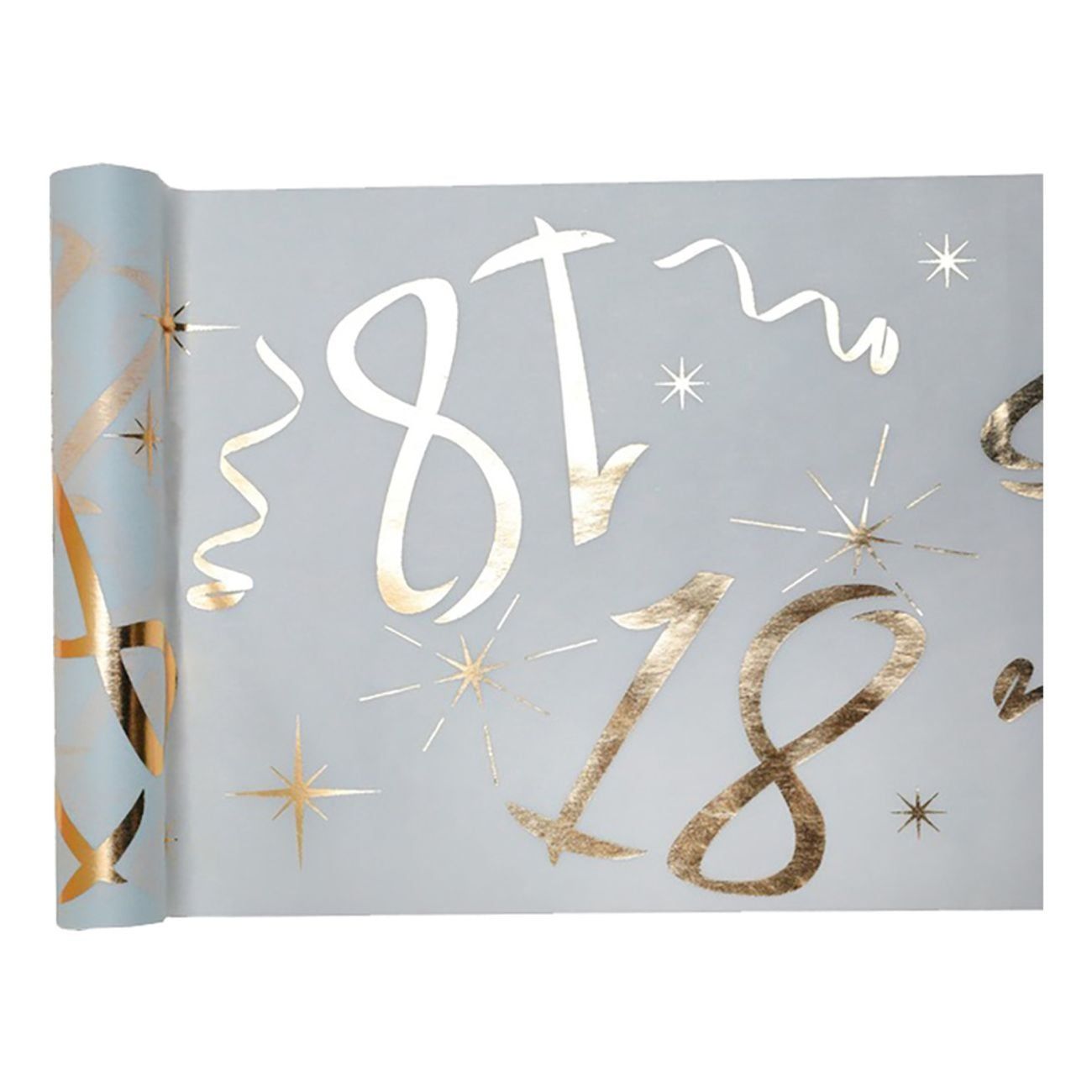 Bordslöpare 18 Vit/Guld