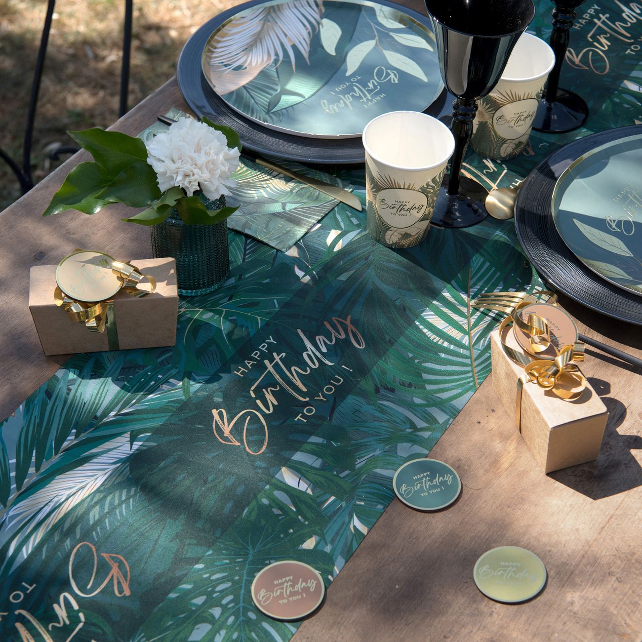 Bordslöpare Birthday Jungle Vert