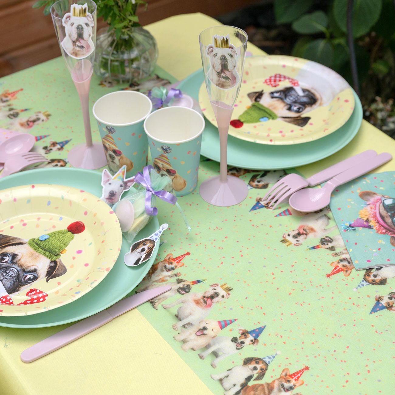 Bordslöpare Party Hundar