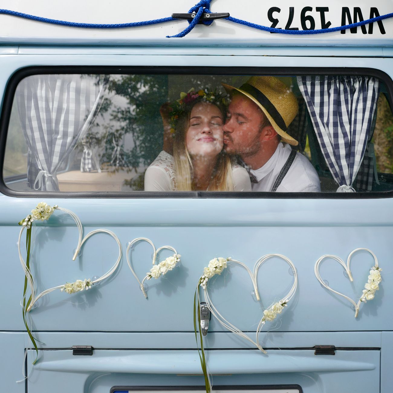 Bröllopsdekoration Hjärtan med Sugpropp