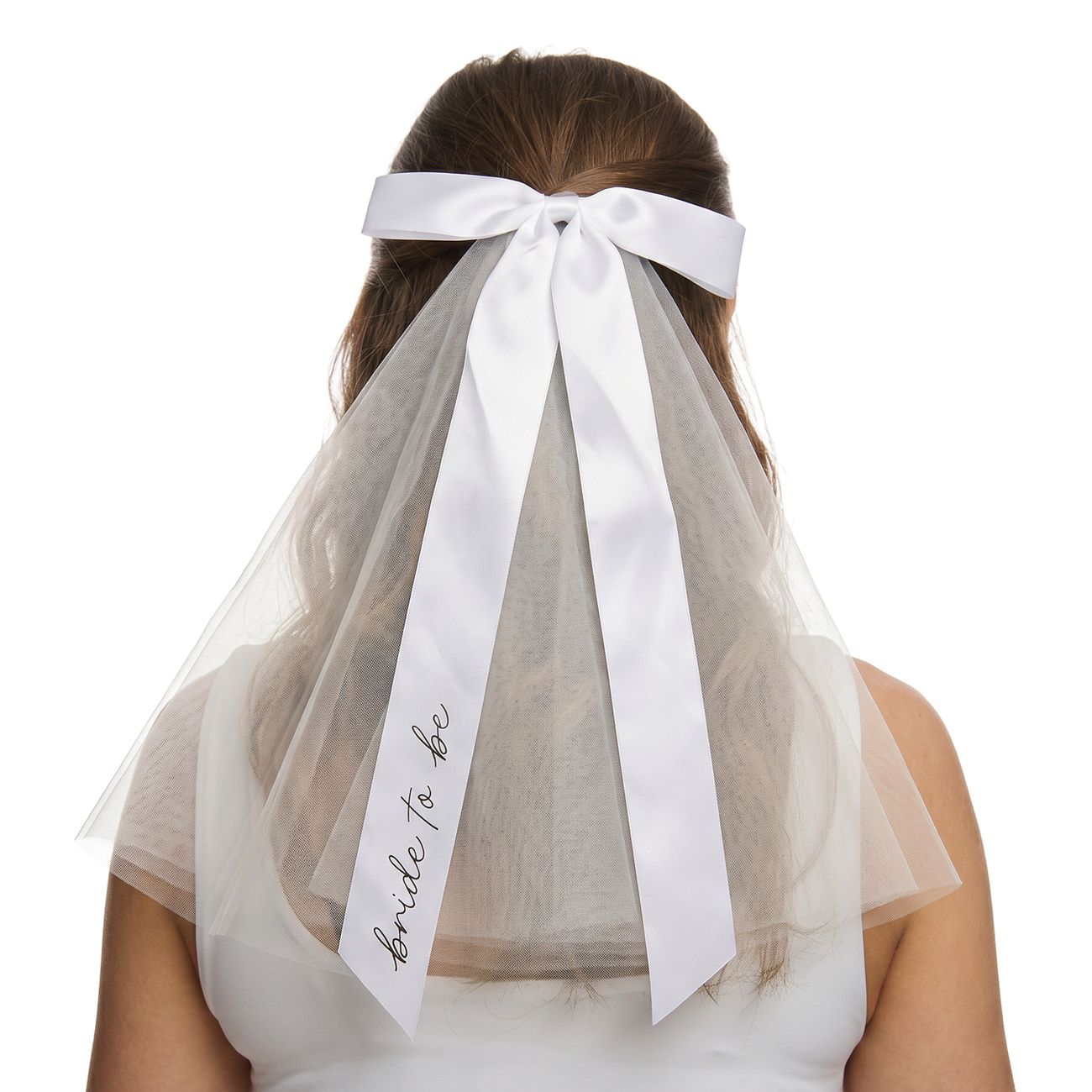 Brudslöja Bride to Be med Rosett