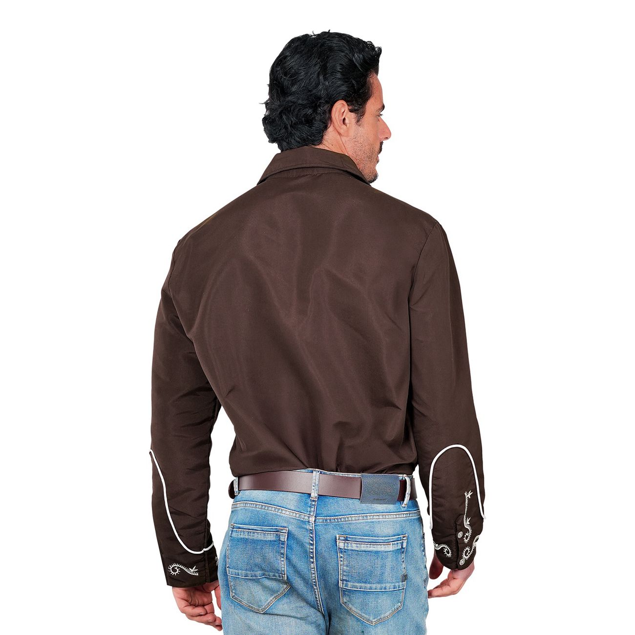 Brun Western Skjorta Herr