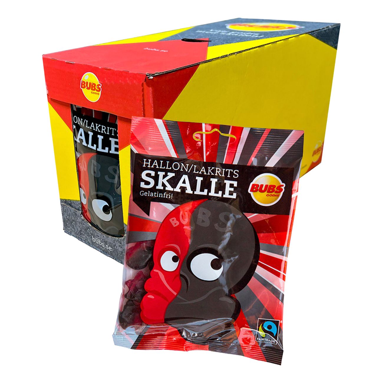 Bubs Hallonlakritsskalle Storpack