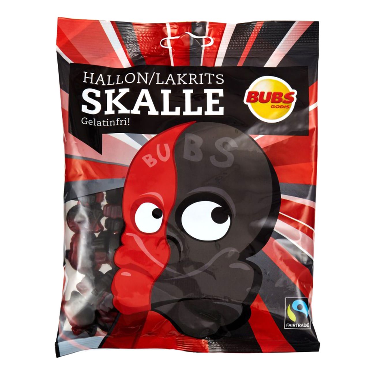 Bubs Hallonlakritsskalle XL Storpack