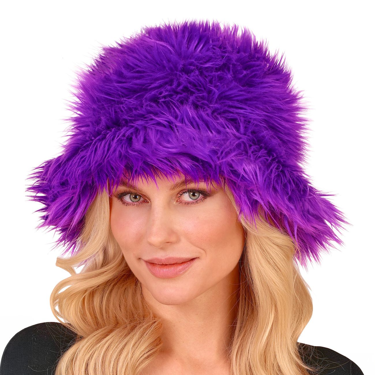 Bucket Hatt Fluffig Lila
