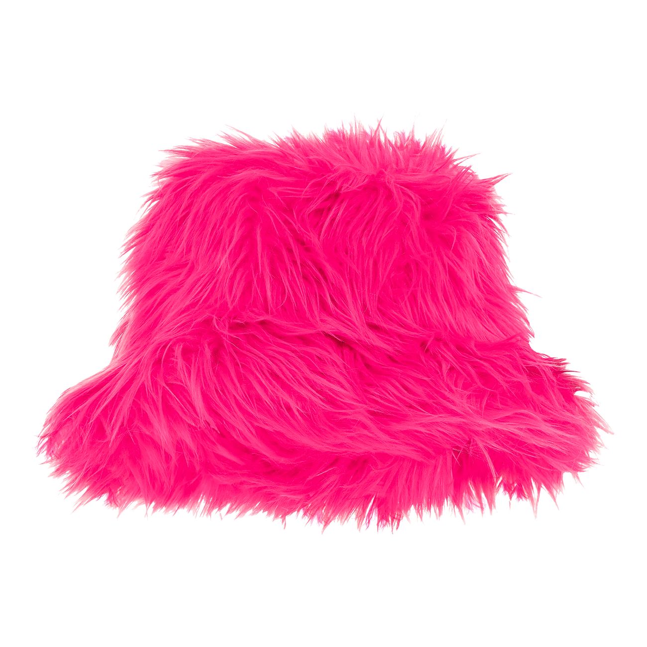 Bucket Hatt Fluffig Neonrosa