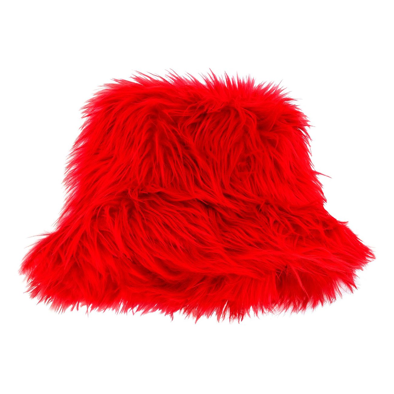 Bucket Hatt Fluffig Röd