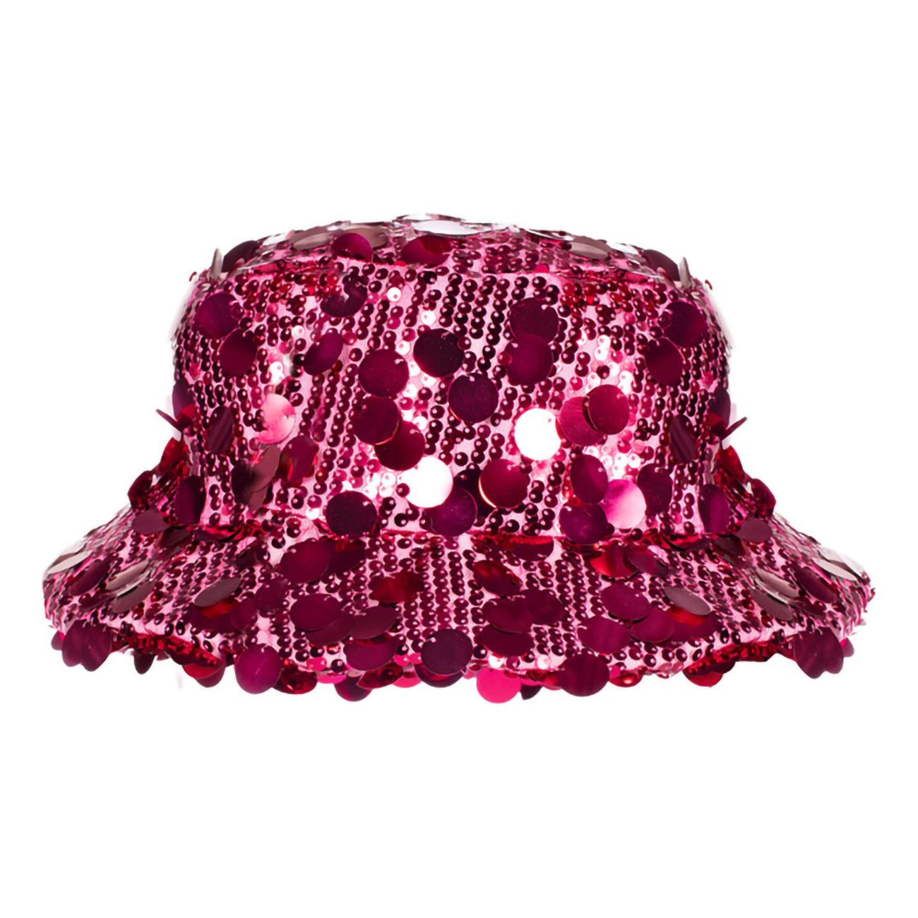 Bucket Hatt Paljetter Neonrosa