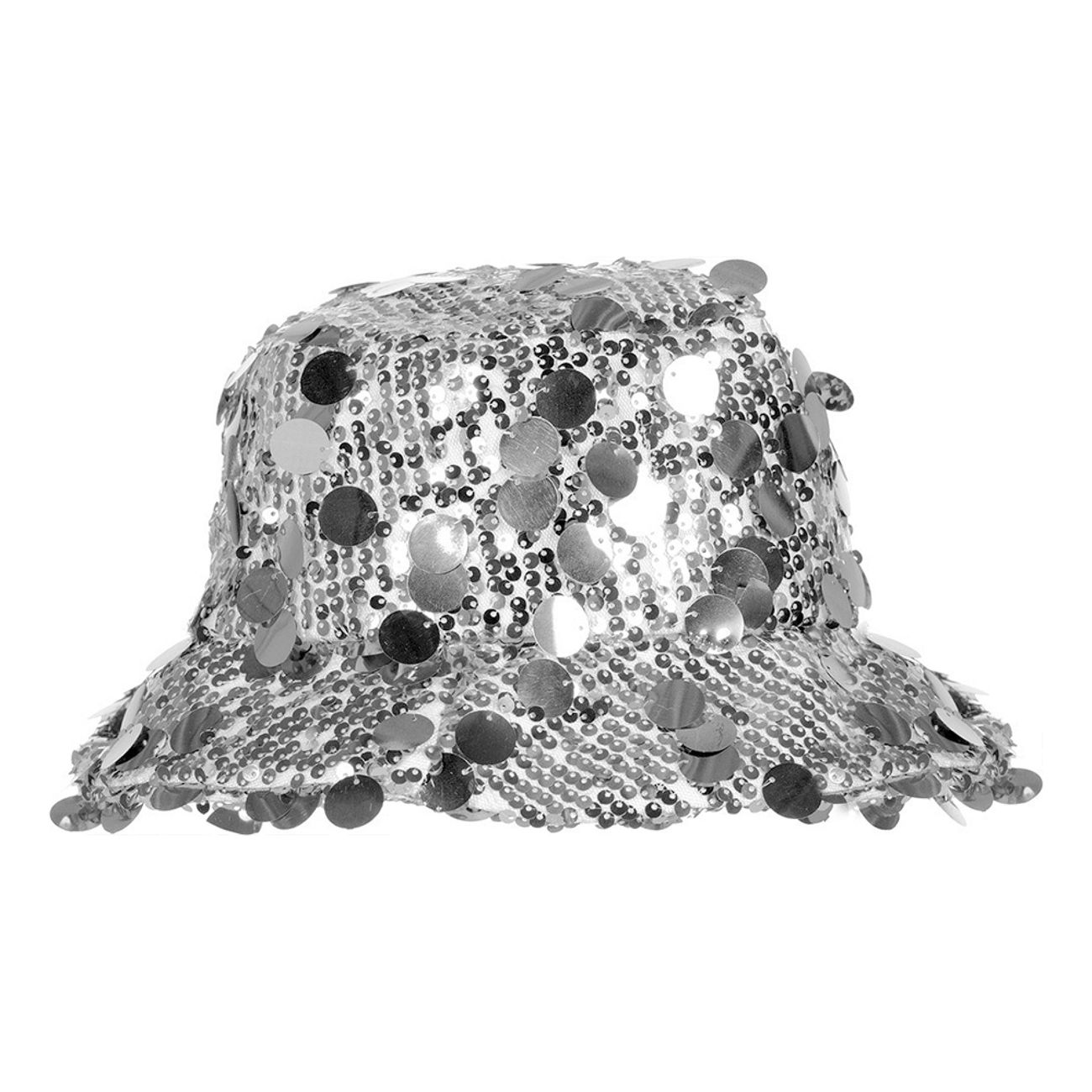 Bucket Hatt Paljetter Silver