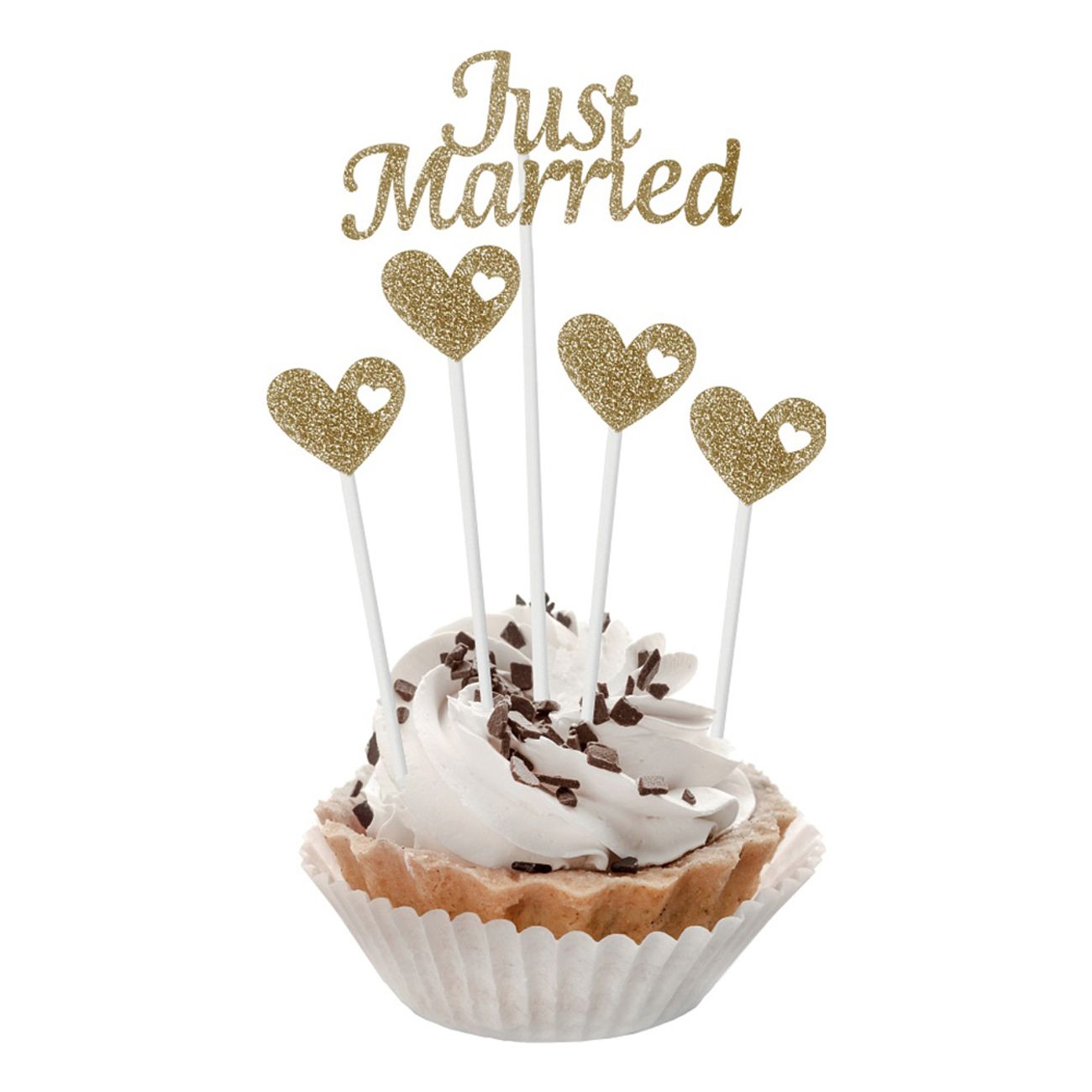 cakepicks-just-married-guld-glitter-1