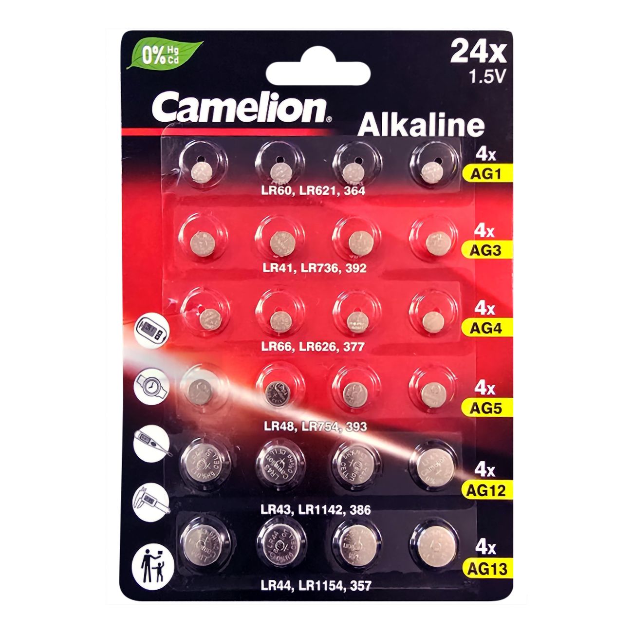 Camelion Knappcellebatterier Multipack