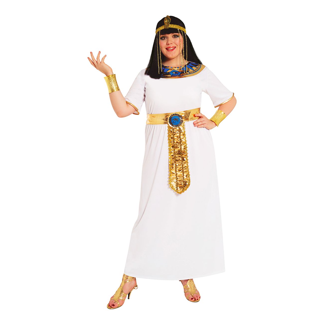 Statistisk privat ejendom Cleopatra Hvid Kostume Plus Size | Partykungen