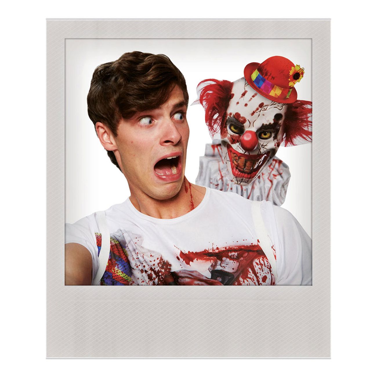 clown-selfie-halloween-maskeraddrakt-2