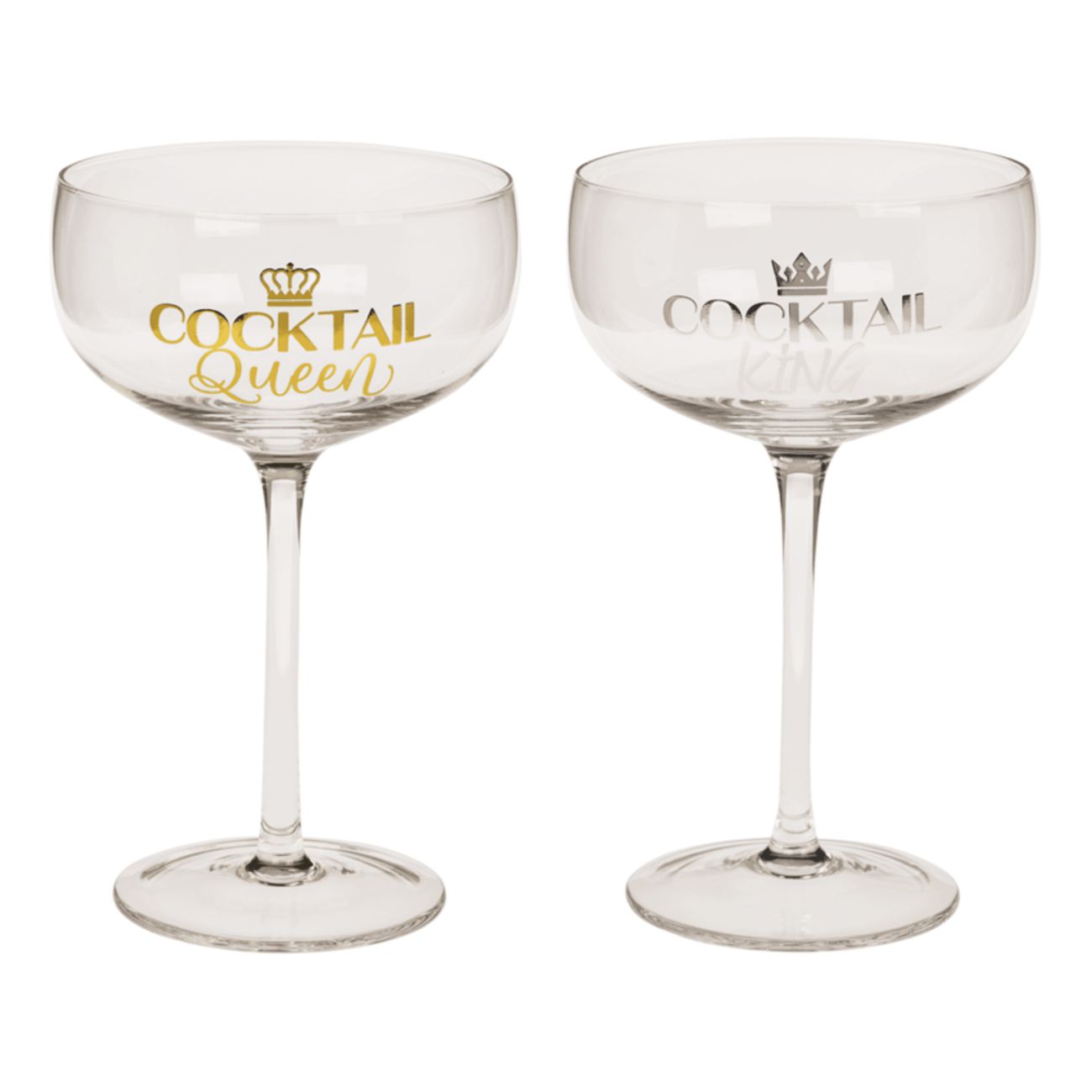 Cocktailglas Set King & Queen