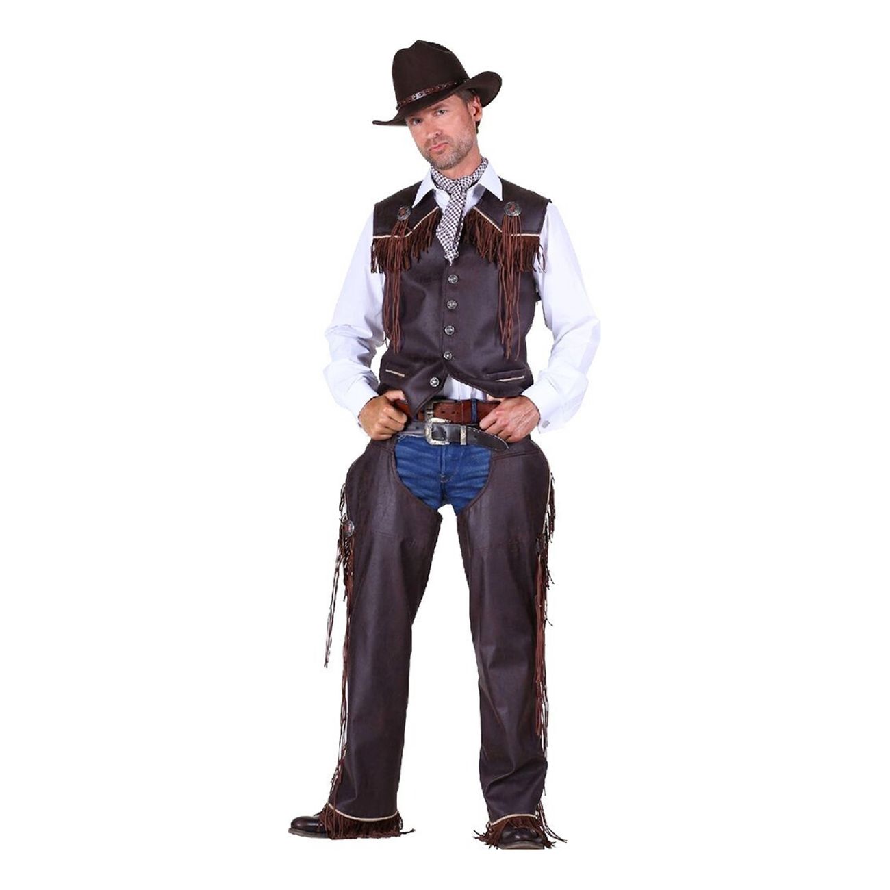 Cowboy Chaps Herre Brun Deluxe