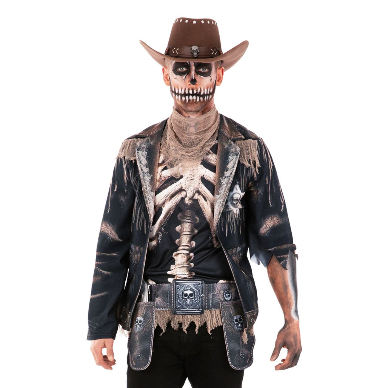 Cowboy Skelett Maskeraddräkt