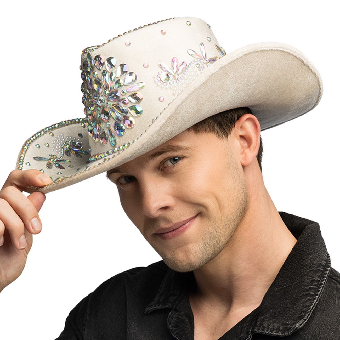Cowboyhatt Crystal Beige