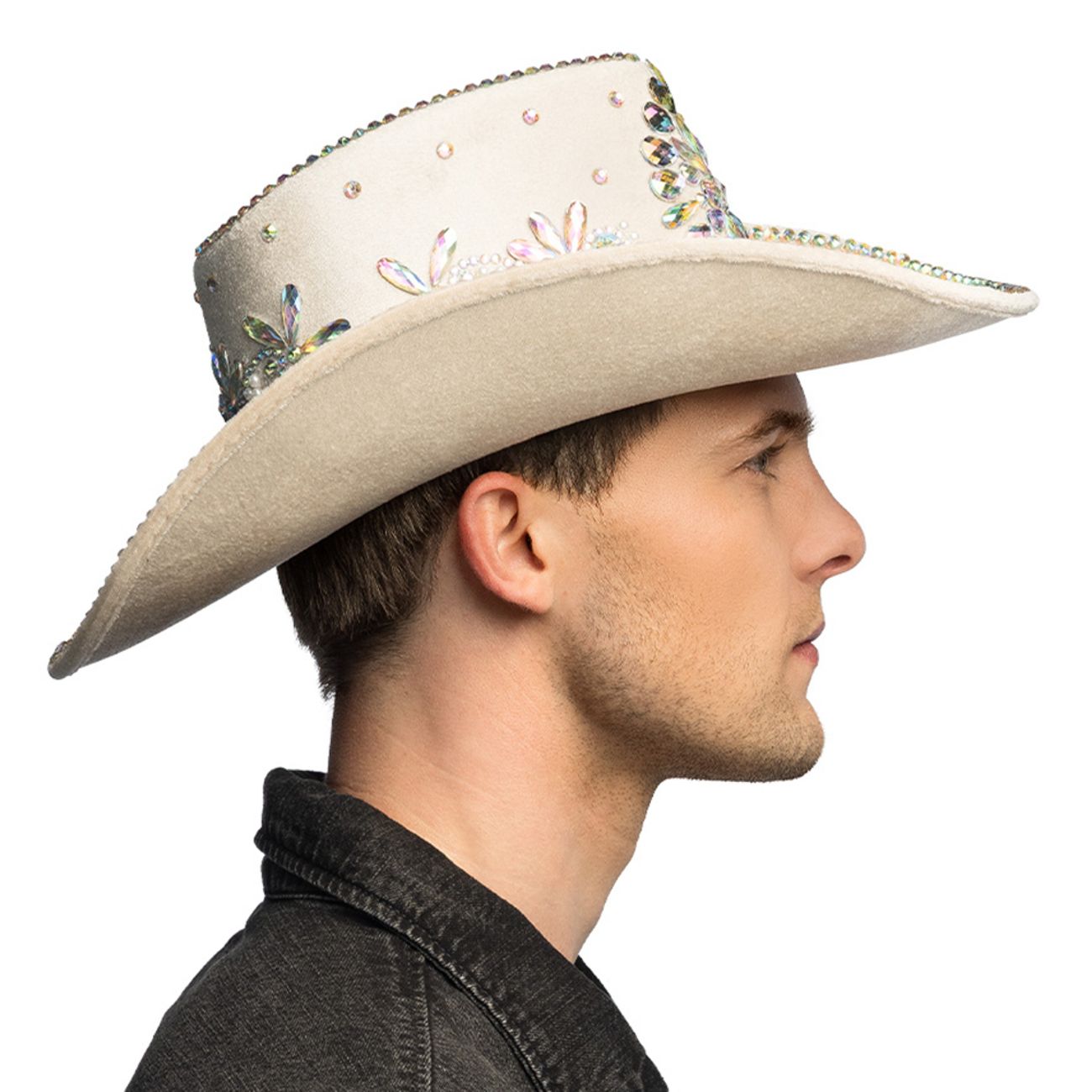 Cowboyhatt Crystal Beige