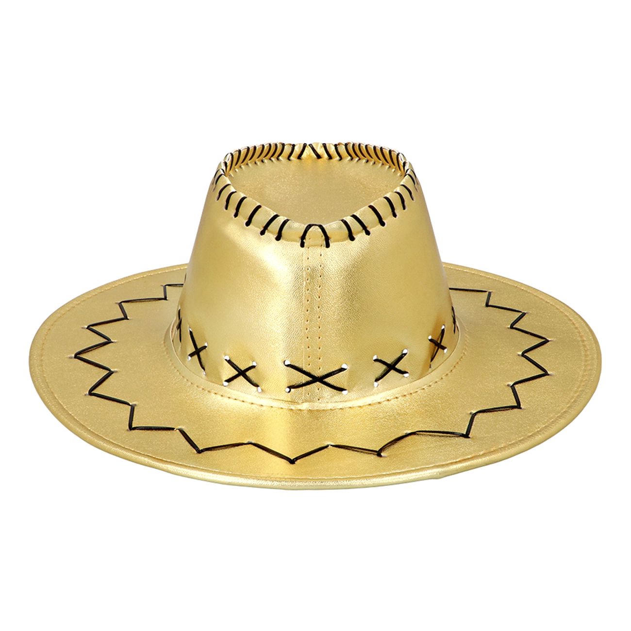 Cowboyhatt Guld med Sömmar