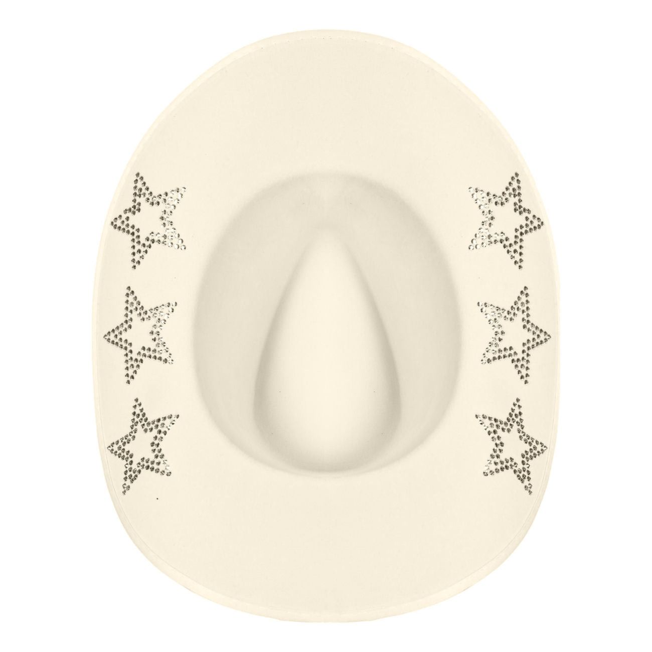 Cowboyhattu Luonnonvalkoinen Kimalletähdillä