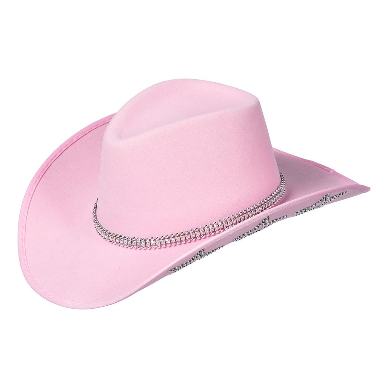 Cowboyhatt Rosa med Giltterstjärnor