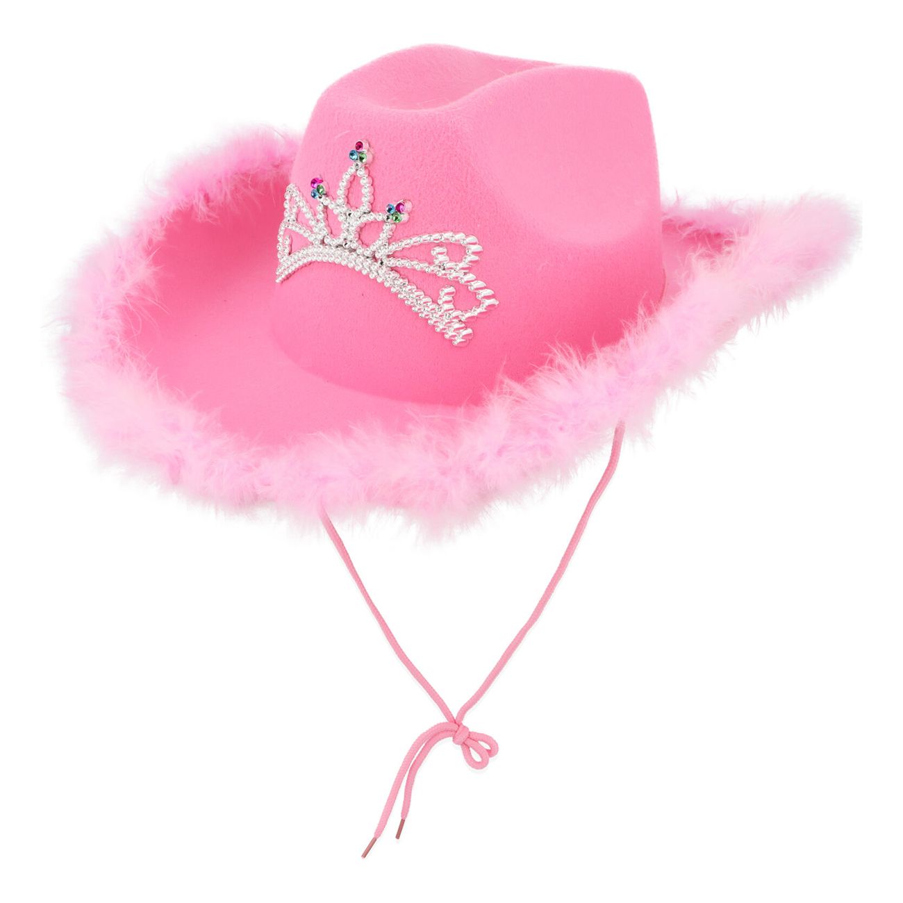 Cowboyhatt Rosa med Tiara