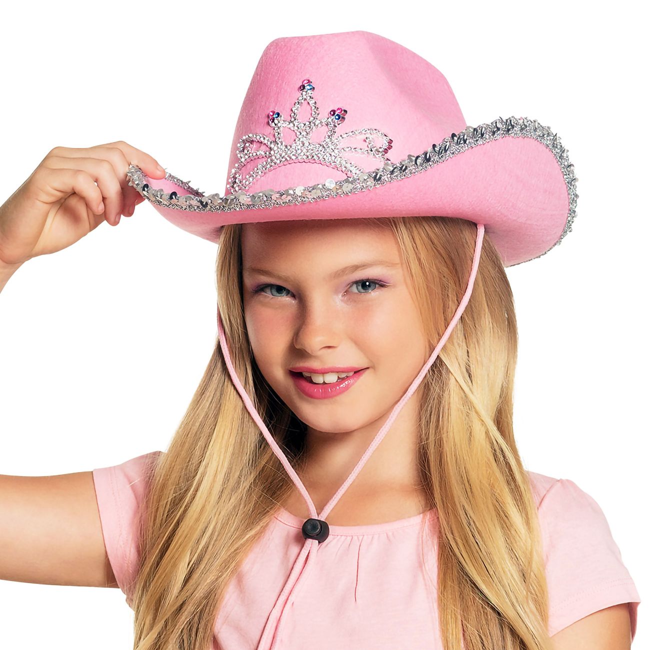 cowboyhatt-rosa-med-tiara-for-barn-107660-2