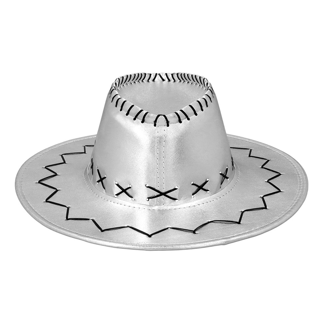 Cowboyhatt Silver med Sömmar
