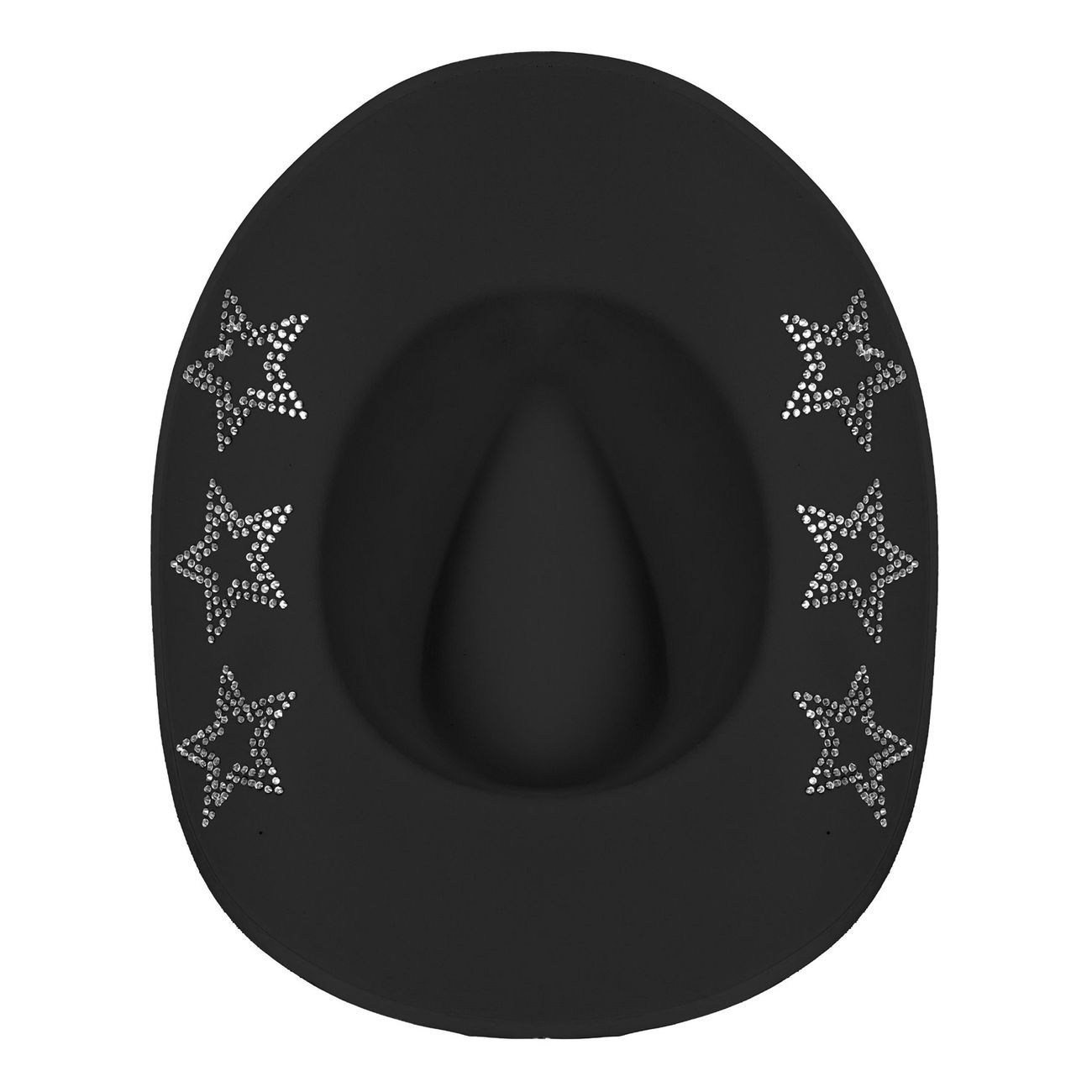 Cowboyhattu Musta Kimalletähdillä