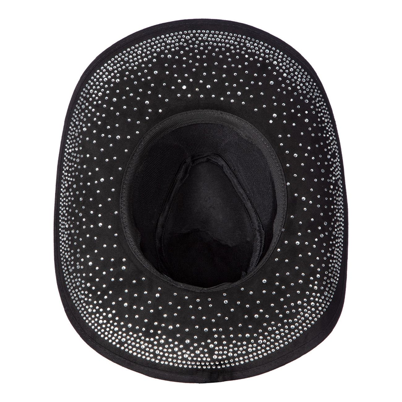 Cowboyhatt Svart med Stenar