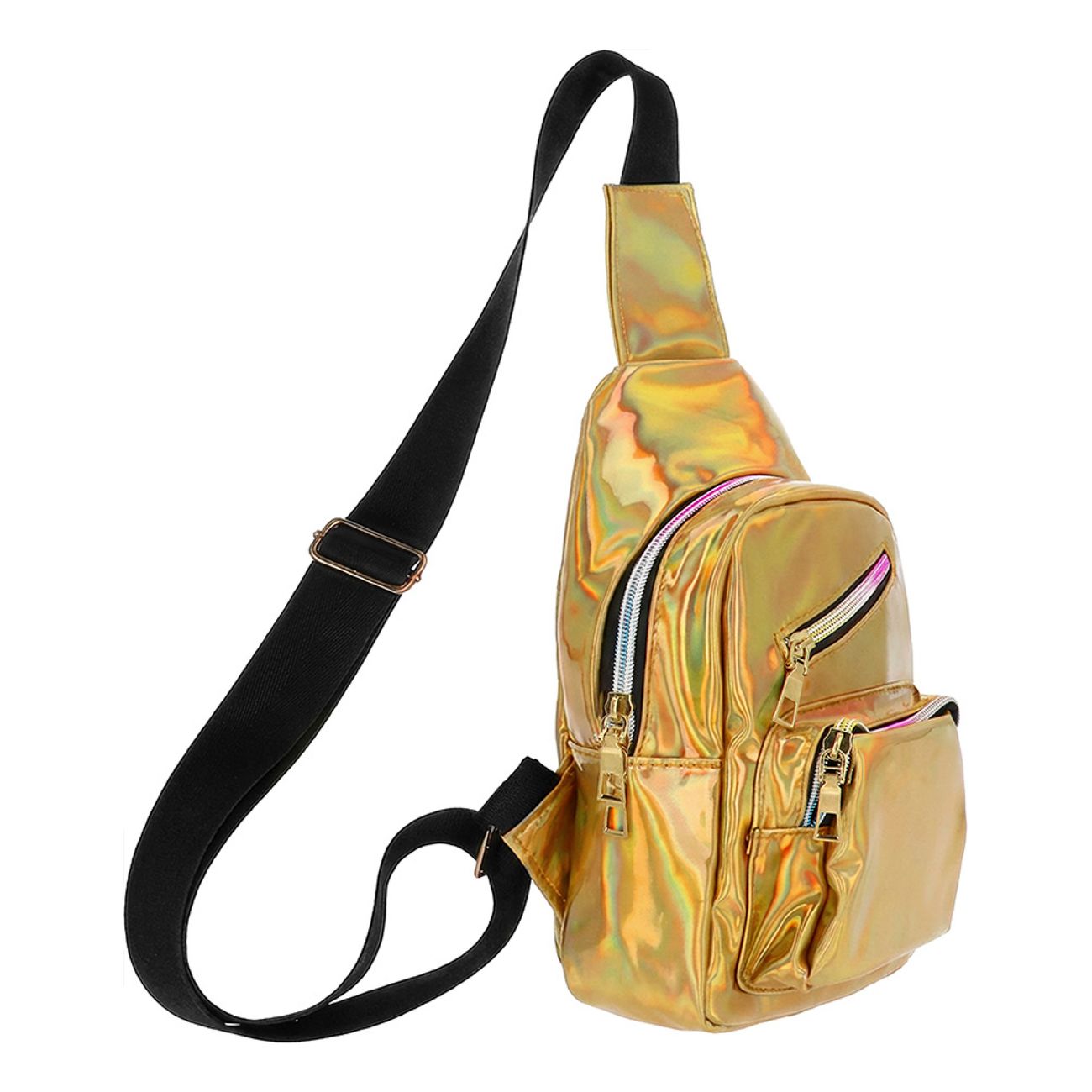 Crossbody Väska Holografisk Guld