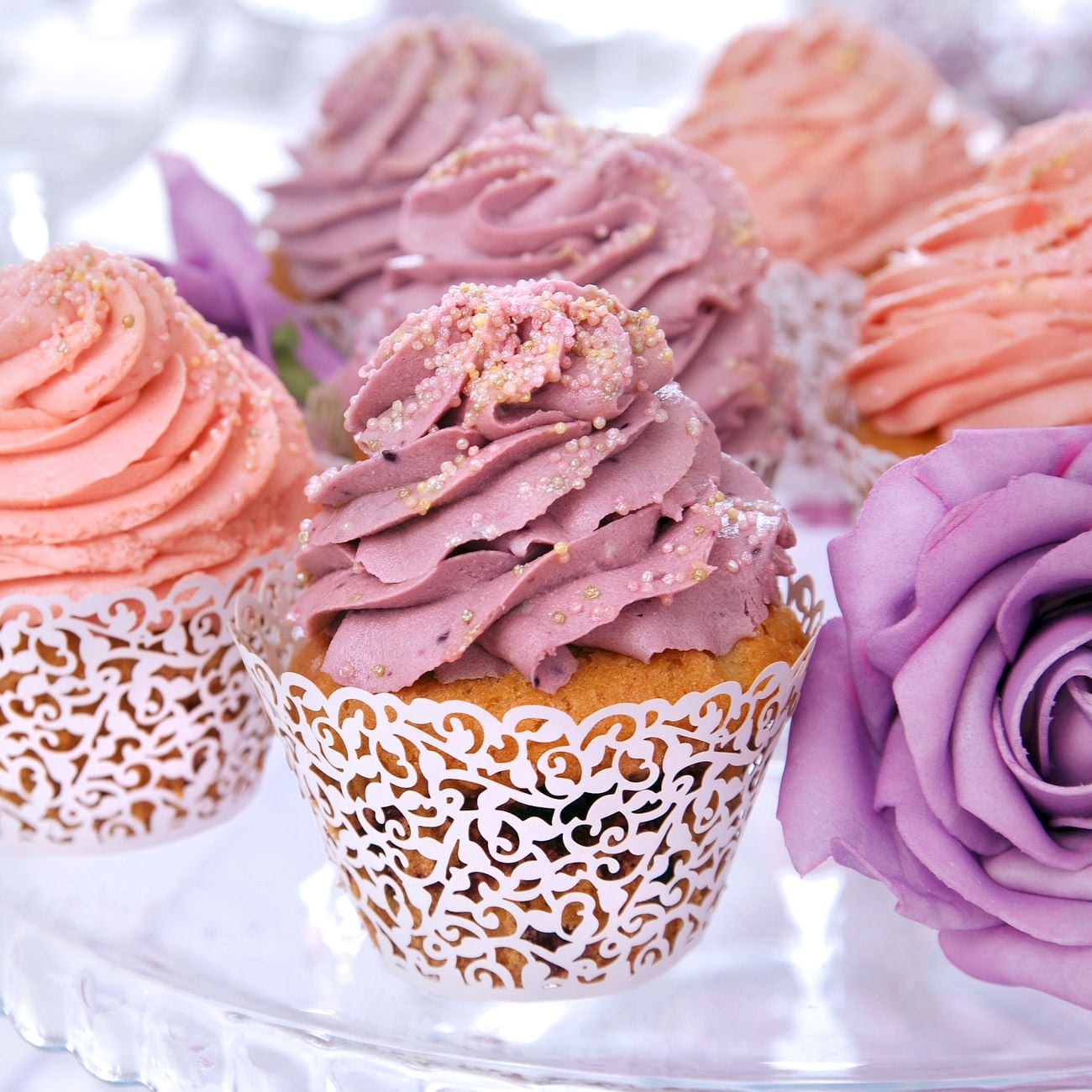 Cupcake Wrappers Valkoinen Pitsi