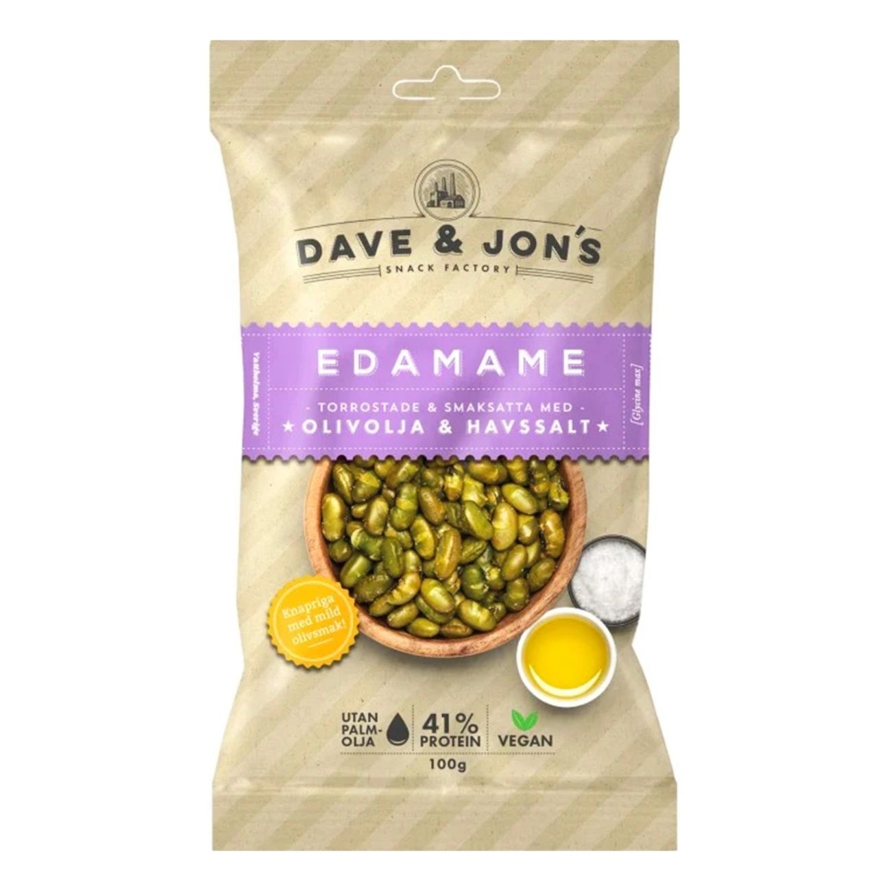 Dave & Jons Ristede Edamame Olivenolie & Havsalt