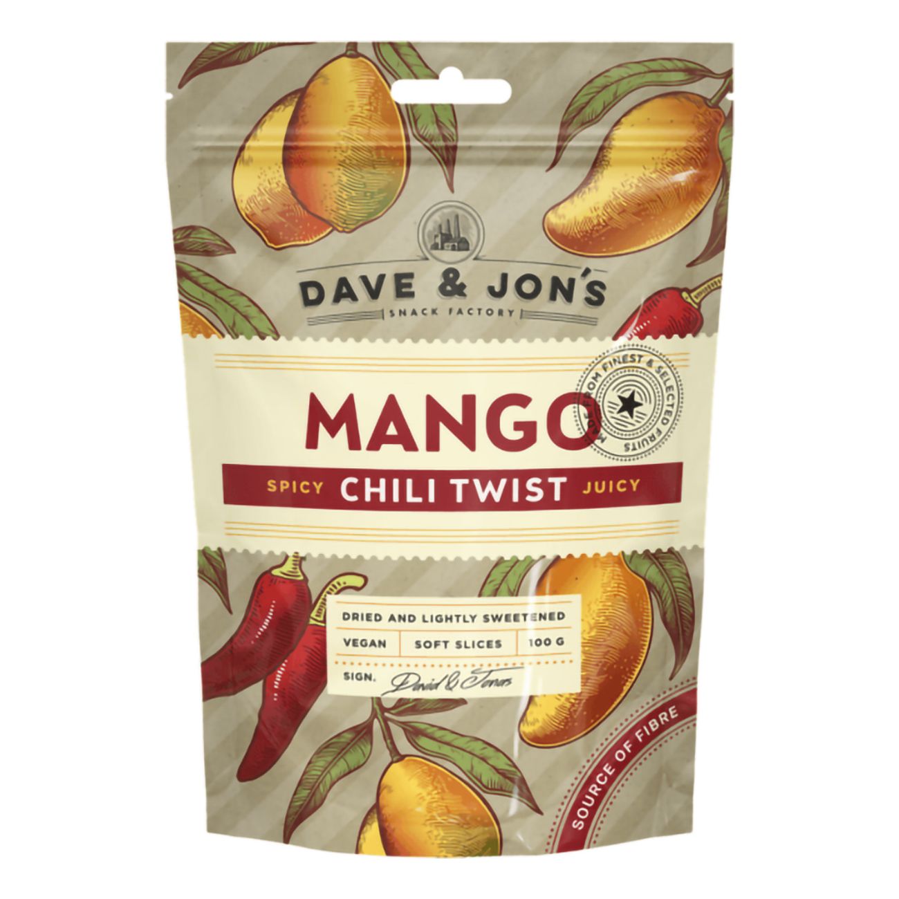 Dave & Jons Kuivattu Mango Chili Twist