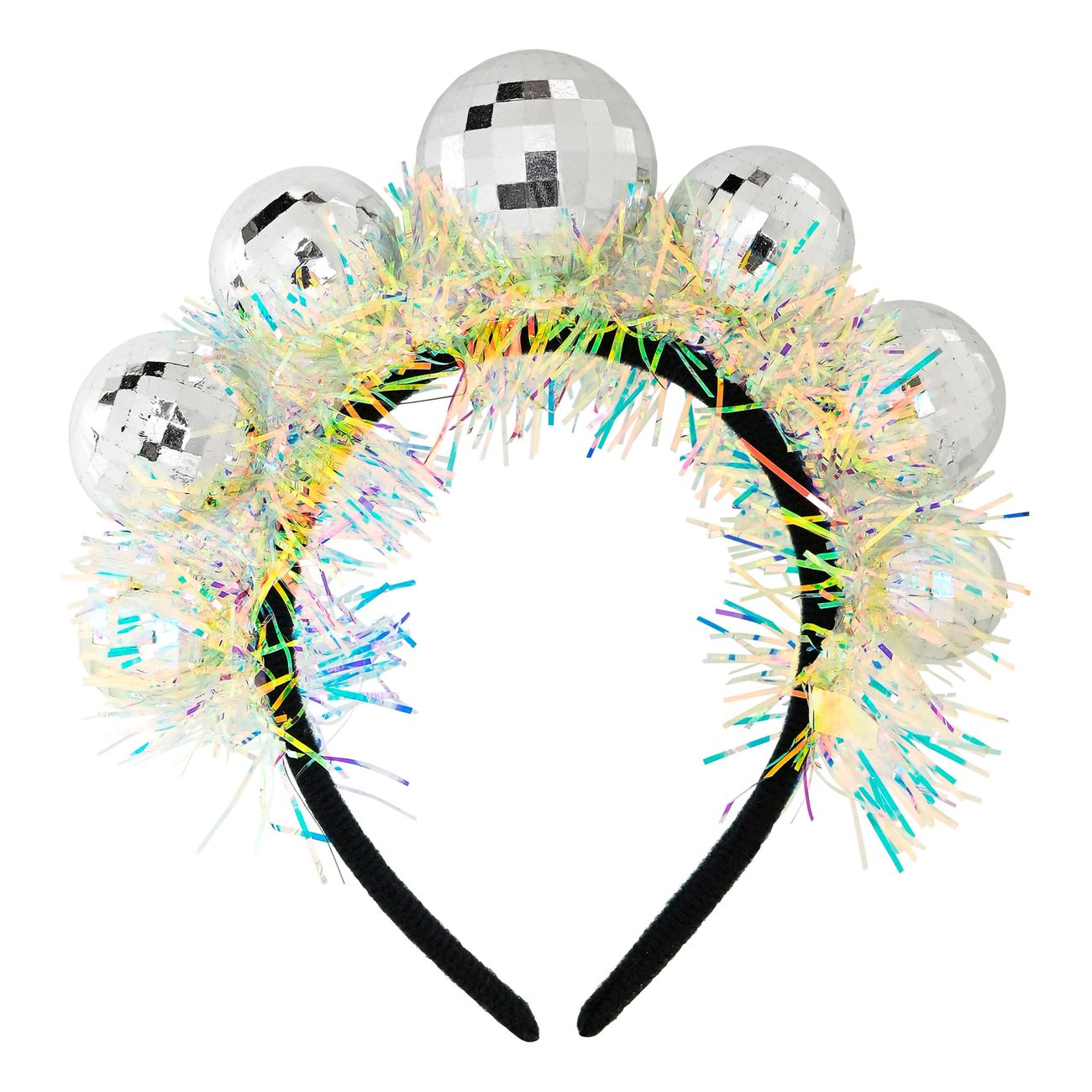 Diadem Discokulor med Glitter