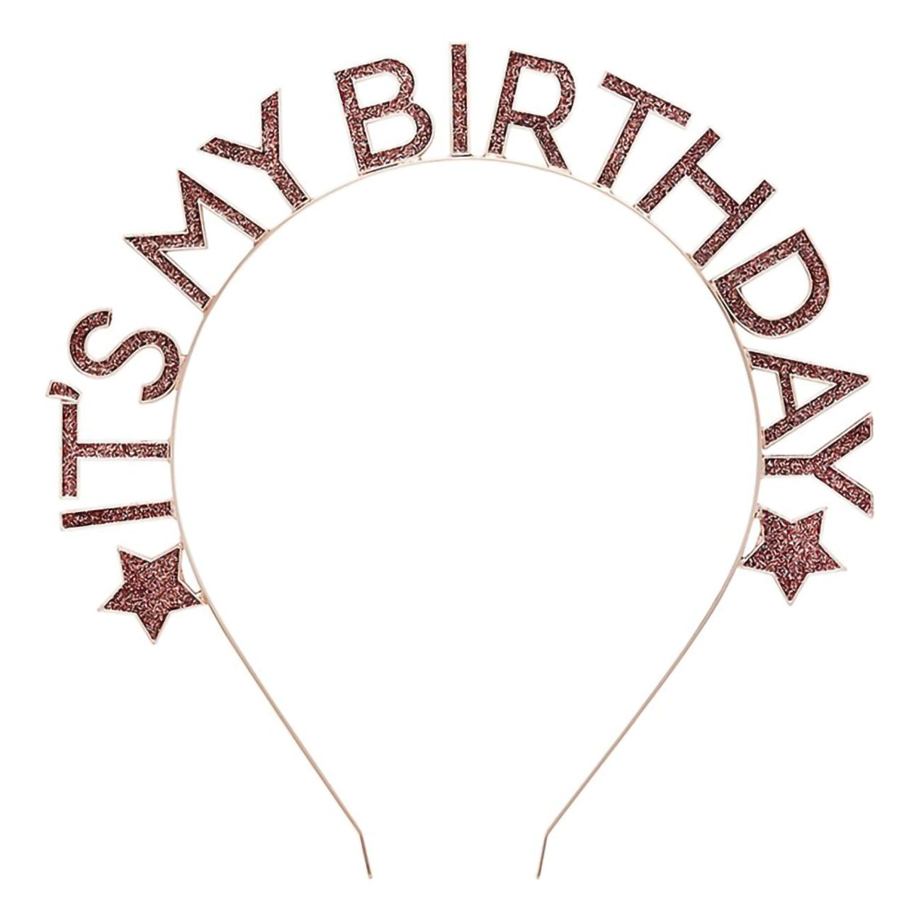 Diadem Happy Birthday Roséguld i Metall