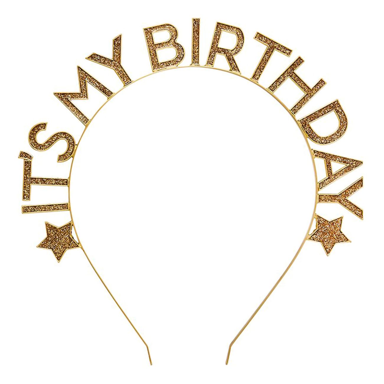 Diadem It's My Birthday Guld i Metall