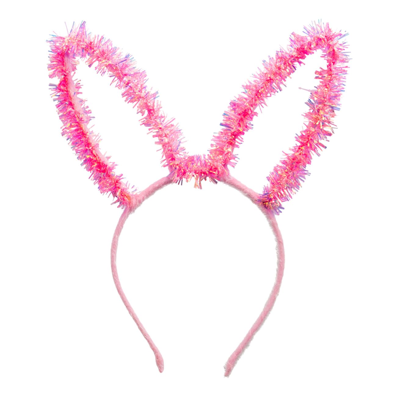 Diadem Kaninöron Glitter Rosa