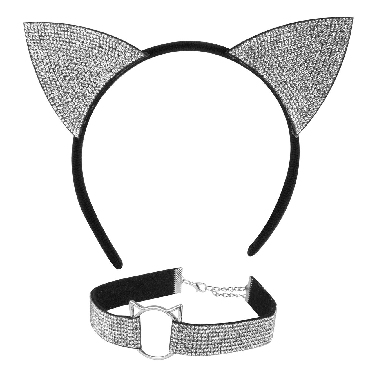 Diadem Kattöron & Choker Strass