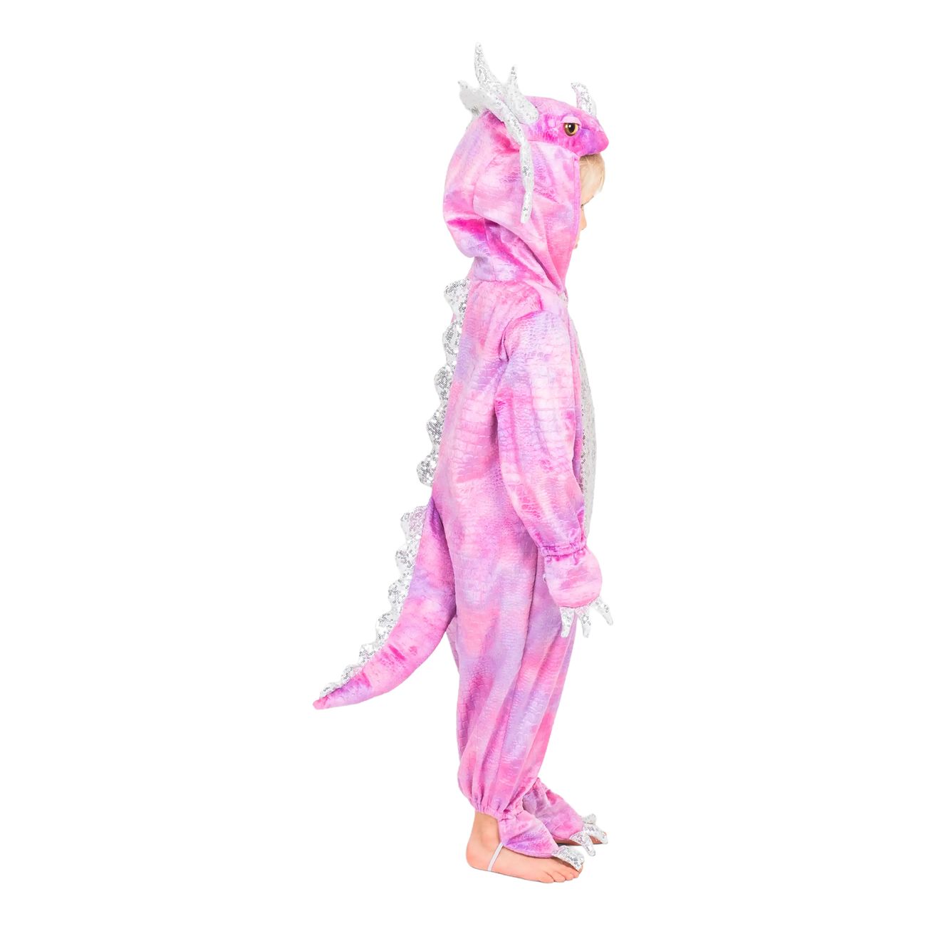 Disco Dinosaurie Rosa Jumpsuit Barn Maskeraddräkt