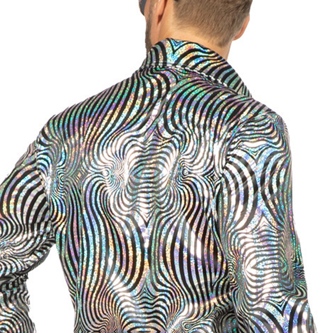 Discoskjorta Silver Mönstrad