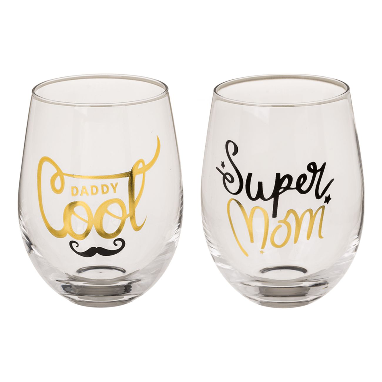 Drinkglas Super Mom & Daddy Cool