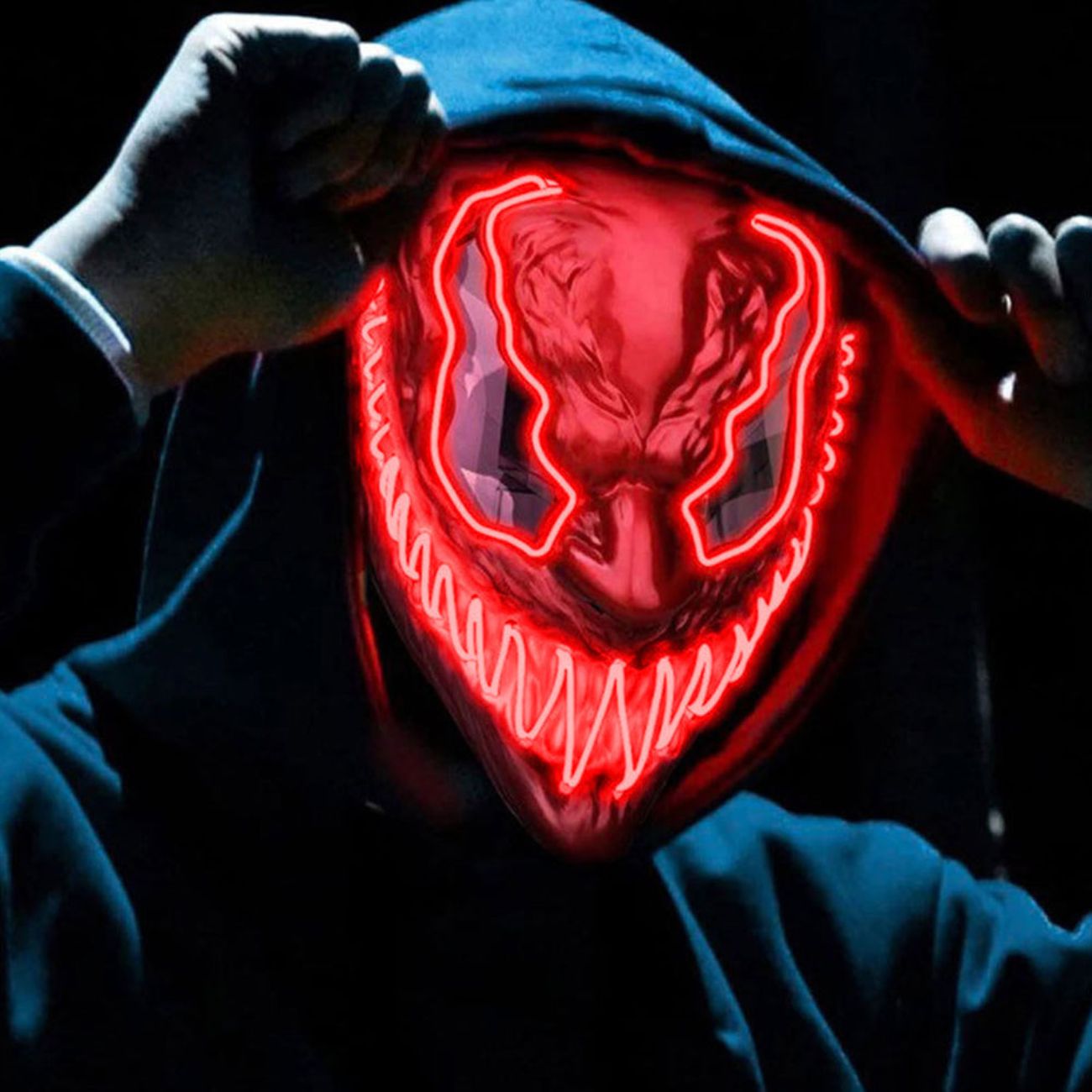 El Wire Maske Djevel Rød