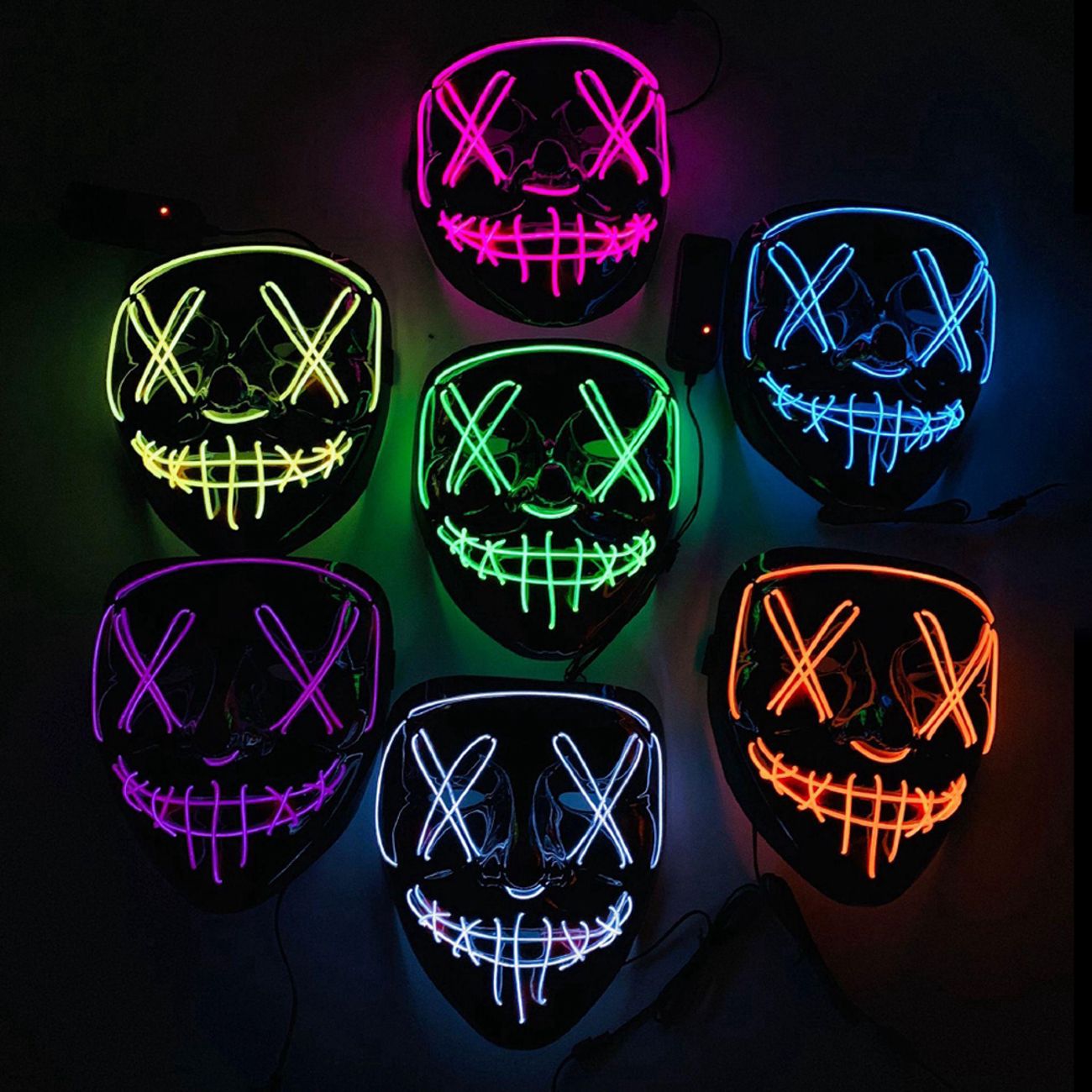 El Wire LED Maske Partykungen