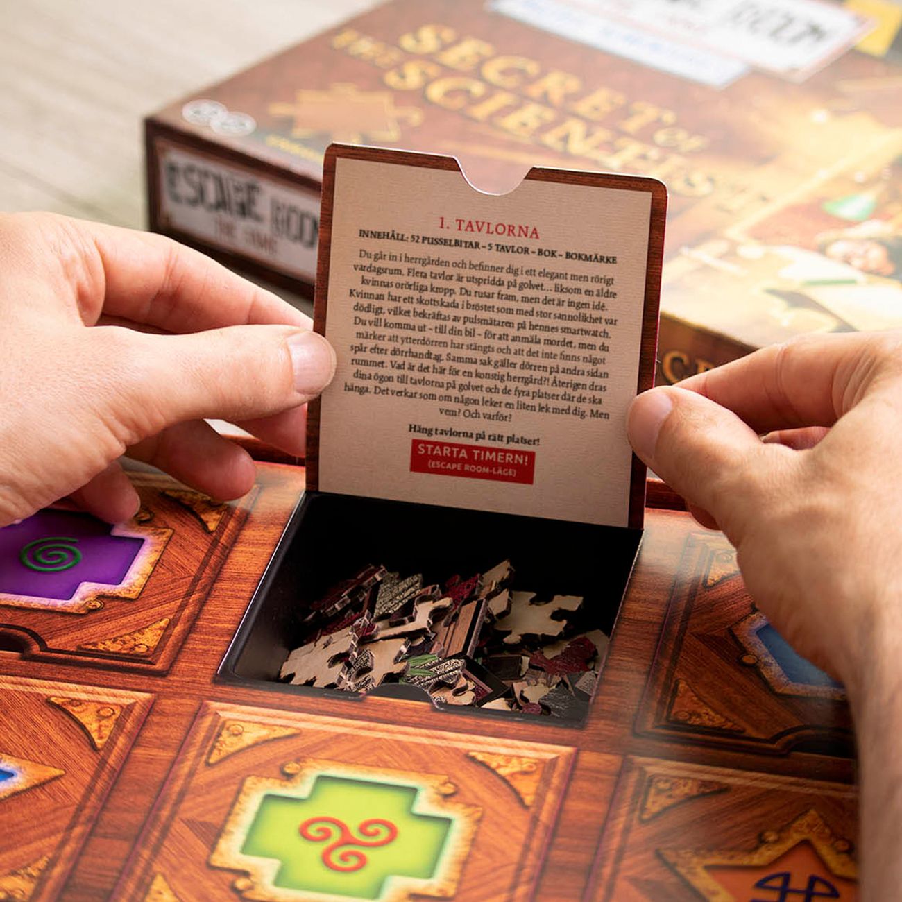 Escape Room Pusseläventyr Forskarens Hemlighet