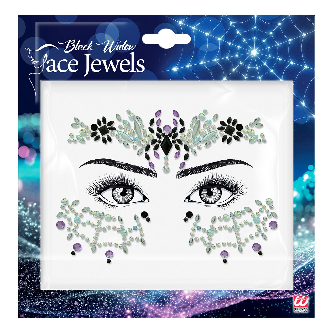 Face Jewels Black Widow