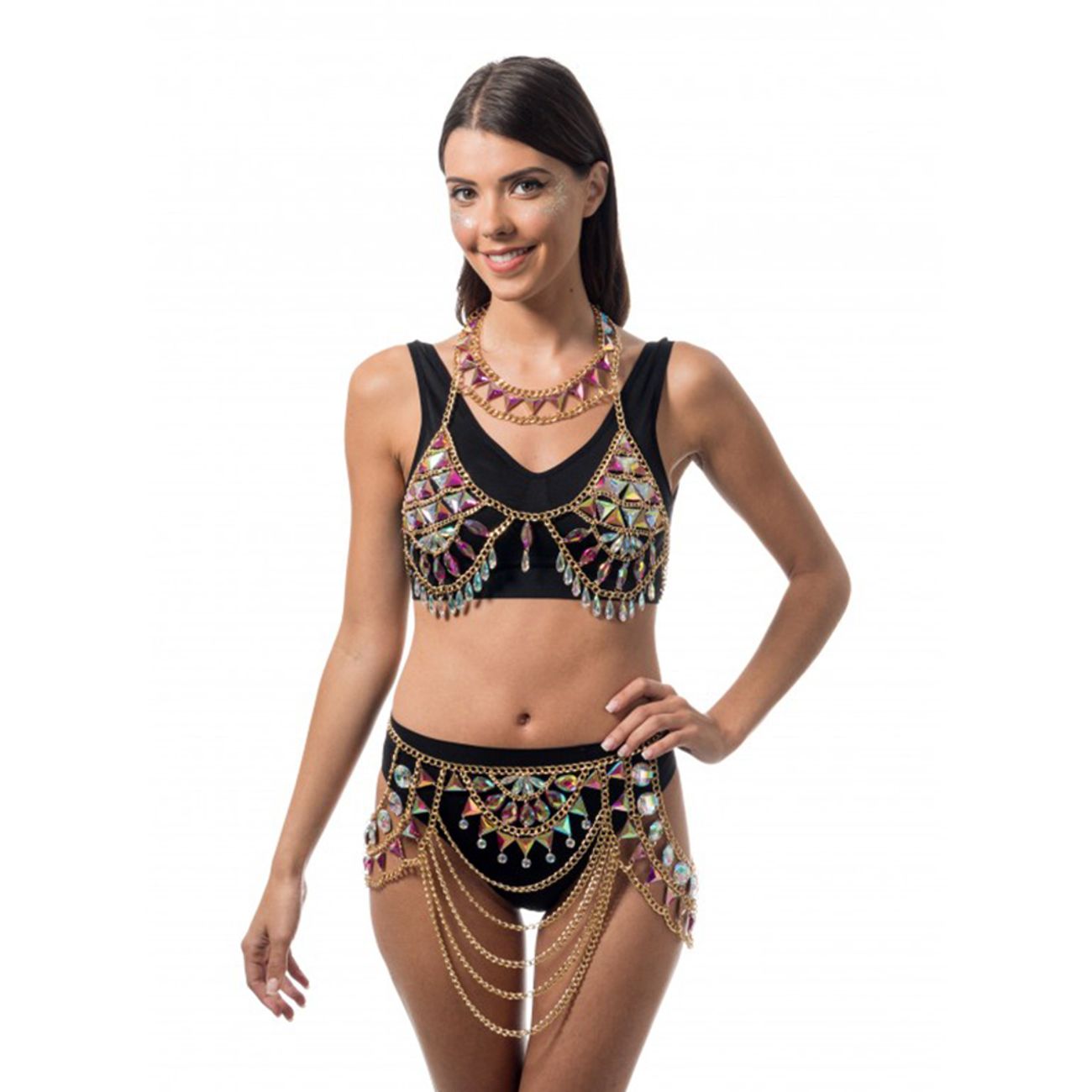 Festivalkjol Diamanter Rosa