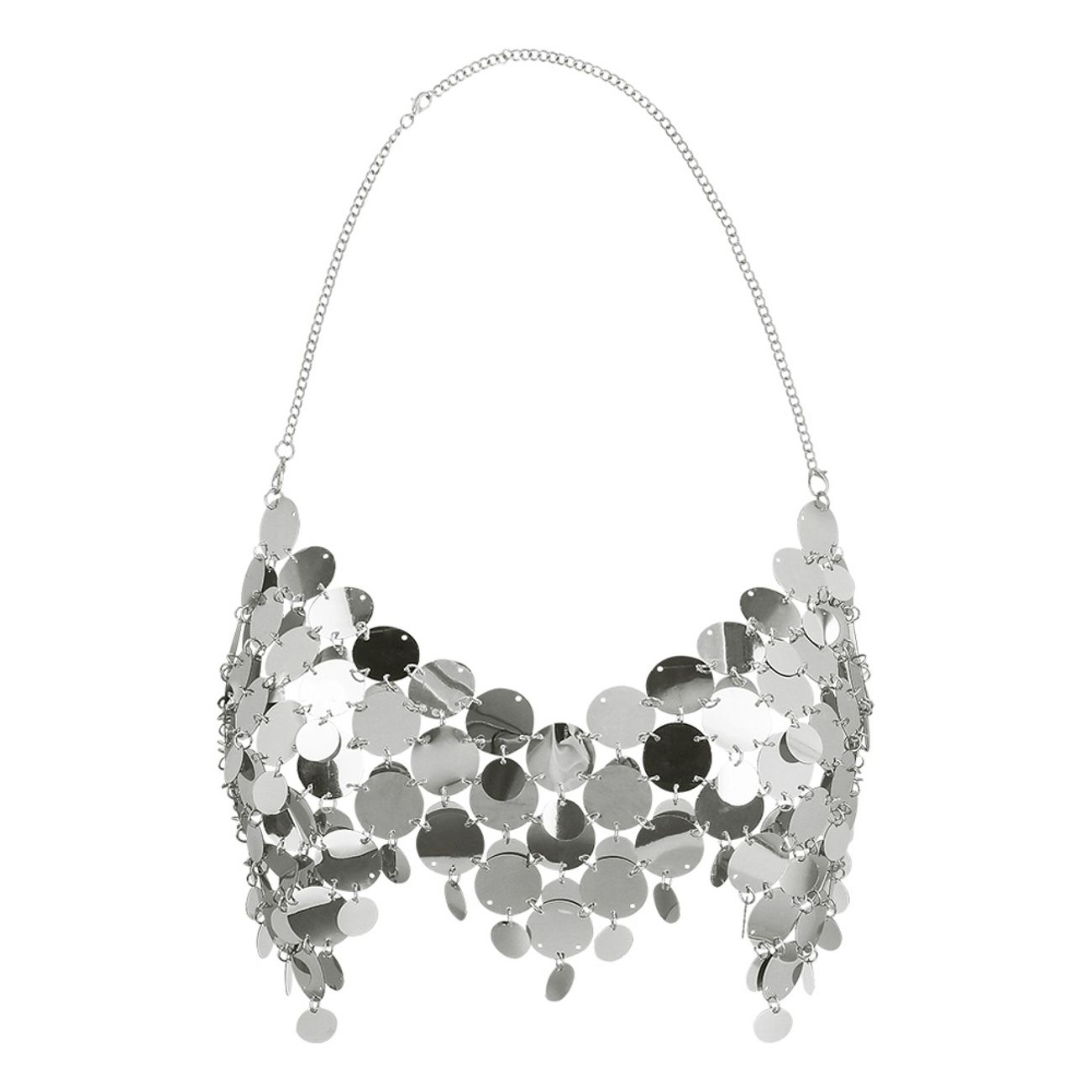 Festivaltopp Paljetter Silver